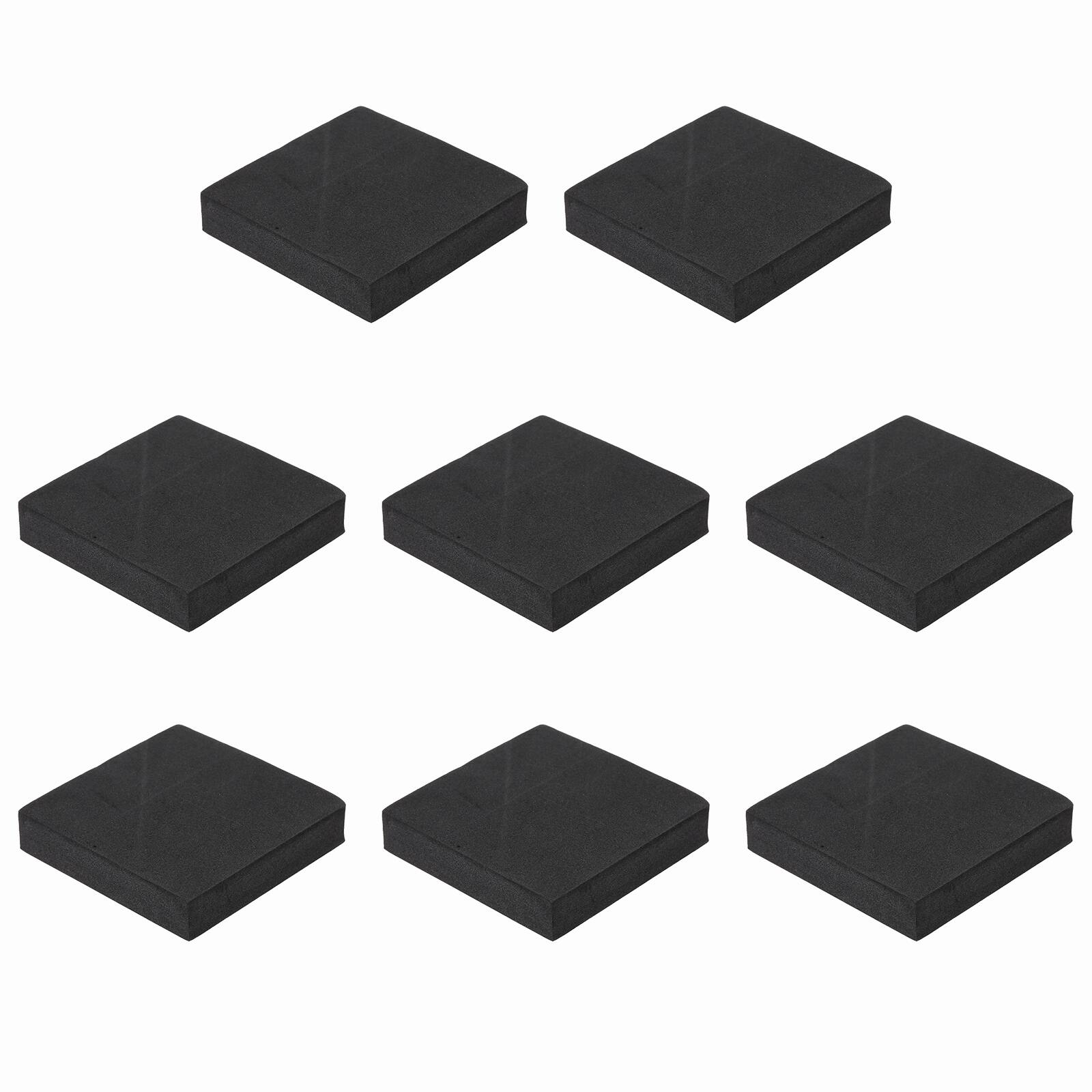 Front. Unique Bargains - Single Sided Speaker Isolation Pads 70x70x15mm Square EVA Acoustic Foam Anti-Vibration Feet for Speaker Subwoofer, 8pcs - Black.