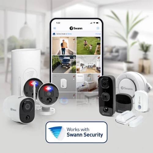 1:22  
Swann  
Accho mool & 8644  
Change  

Support  
Swann  
Oseam  

Works with Swann Security