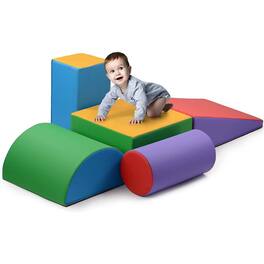 Play22 - Climb And Crawl Activity Play Set - 5 Piece Soft Zone Climbing Blocks Lightweight Foam Shape Toy - Multicolor