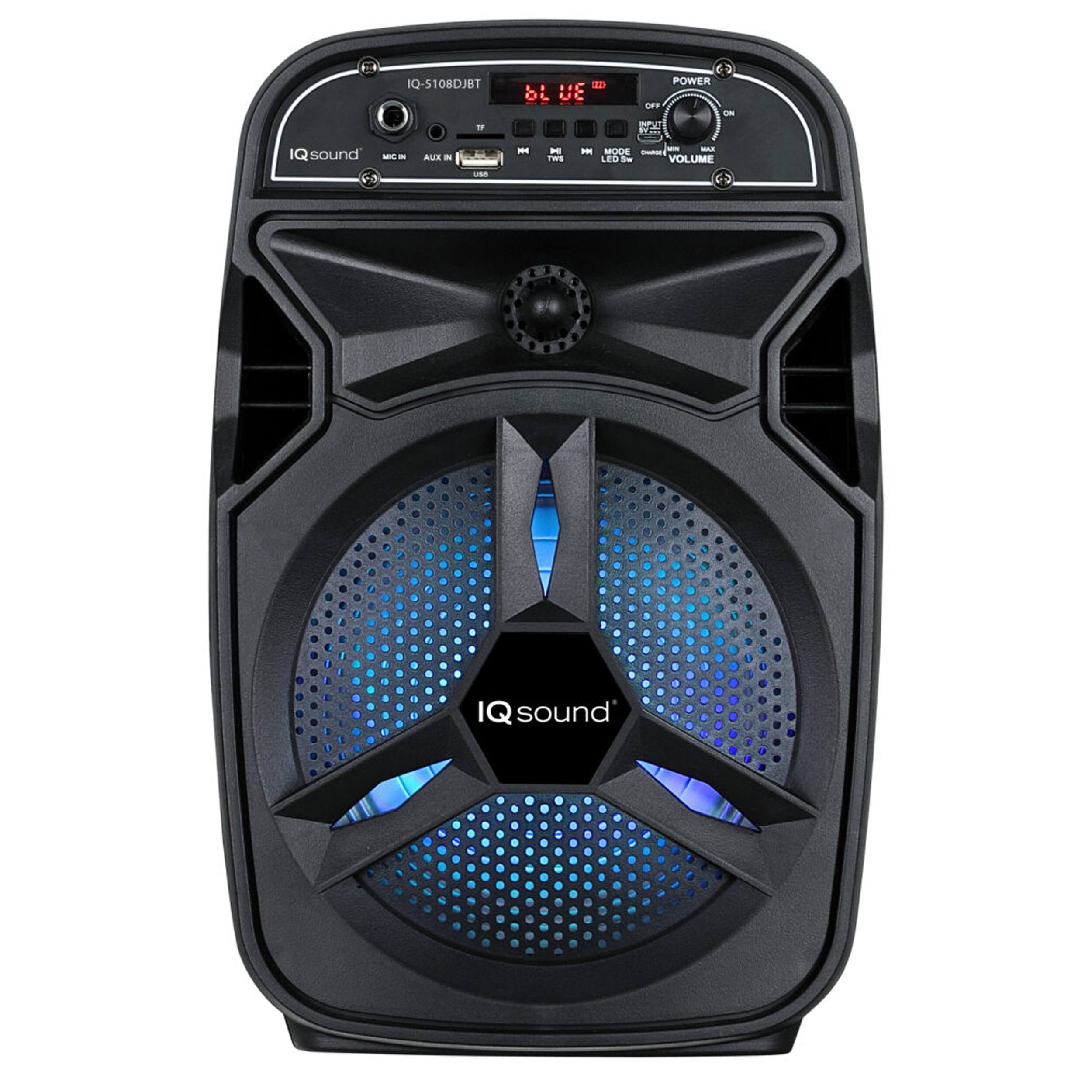 IQ-5108DJBT

IQ sound

MIC IN AUX IN USB

POWER

OFF ON

INPUT

MM

MODE

TWS

LED

VOLUME

IQ sound