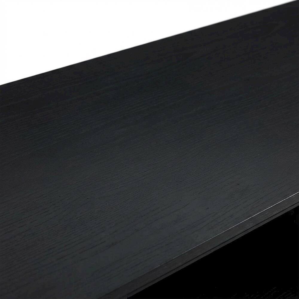 Alt View 4. FurniFact - Black Corner TV Stand for 65+ Inch TVs with Storage Shelves - Black.