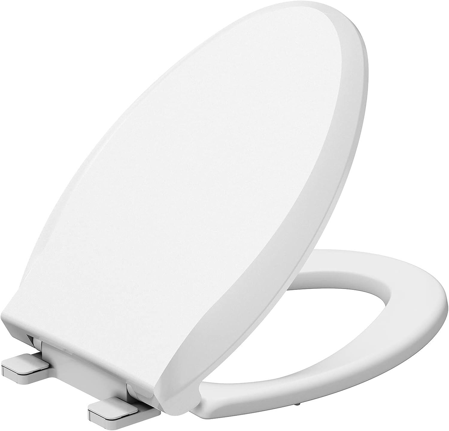 Alt View 1. Jojoka - Sturdy Elongated Toilet Seat With Soft Close Mechanism - Effortless Installation and Cleaning - Gold.