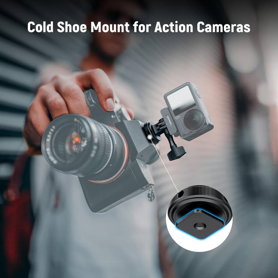 Cold Shoe Neewer Action Cam Cold Shoe Mount, Metal, 1/4