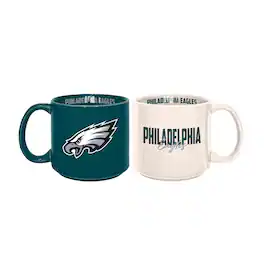 Logo Brands - Philadelphia Eagles 2-Pack 15oz. Stackable Mug Set - Multicolor