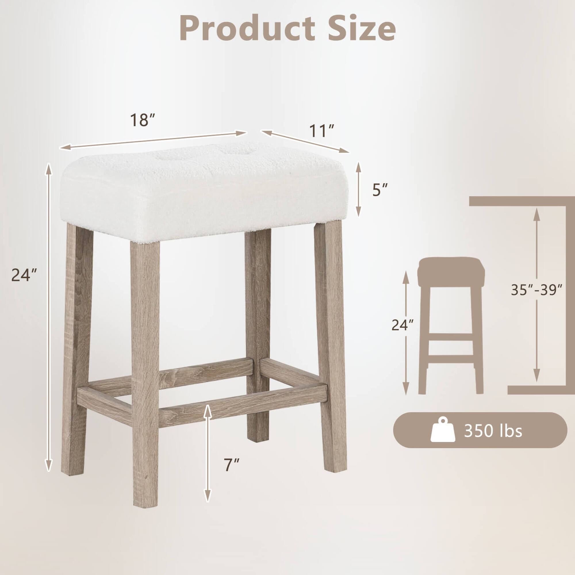 Product Size: 18" x 11" x 5"

The image shows a wooden stool with a white cushion on top. The stool has a product size of 18" x 11" x 5". The cushion is white and placed on top of the stool. The stool is made of wood and is suitable for various purposes, such as a chair or a decorative piece.