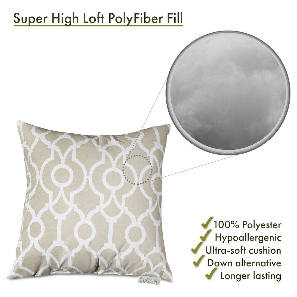 Super High Loft PolyFiber Fill

- 100% Polyester
- Hypoallergenic
- Ultra-soft cushion
- Down alternative
- Longer lasting