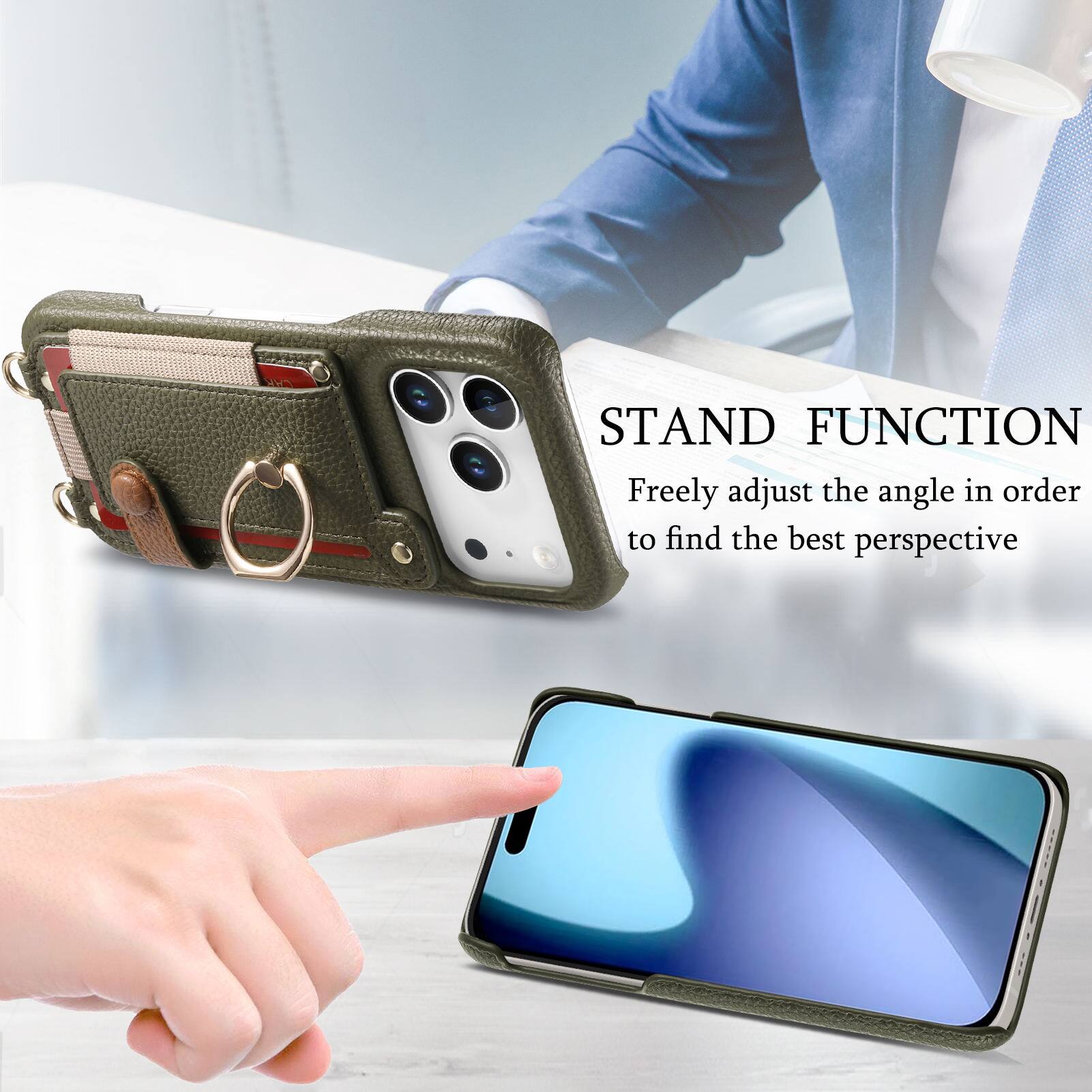 STAND FUNCTION  
Freely adjust the angle in order to find the best perspective