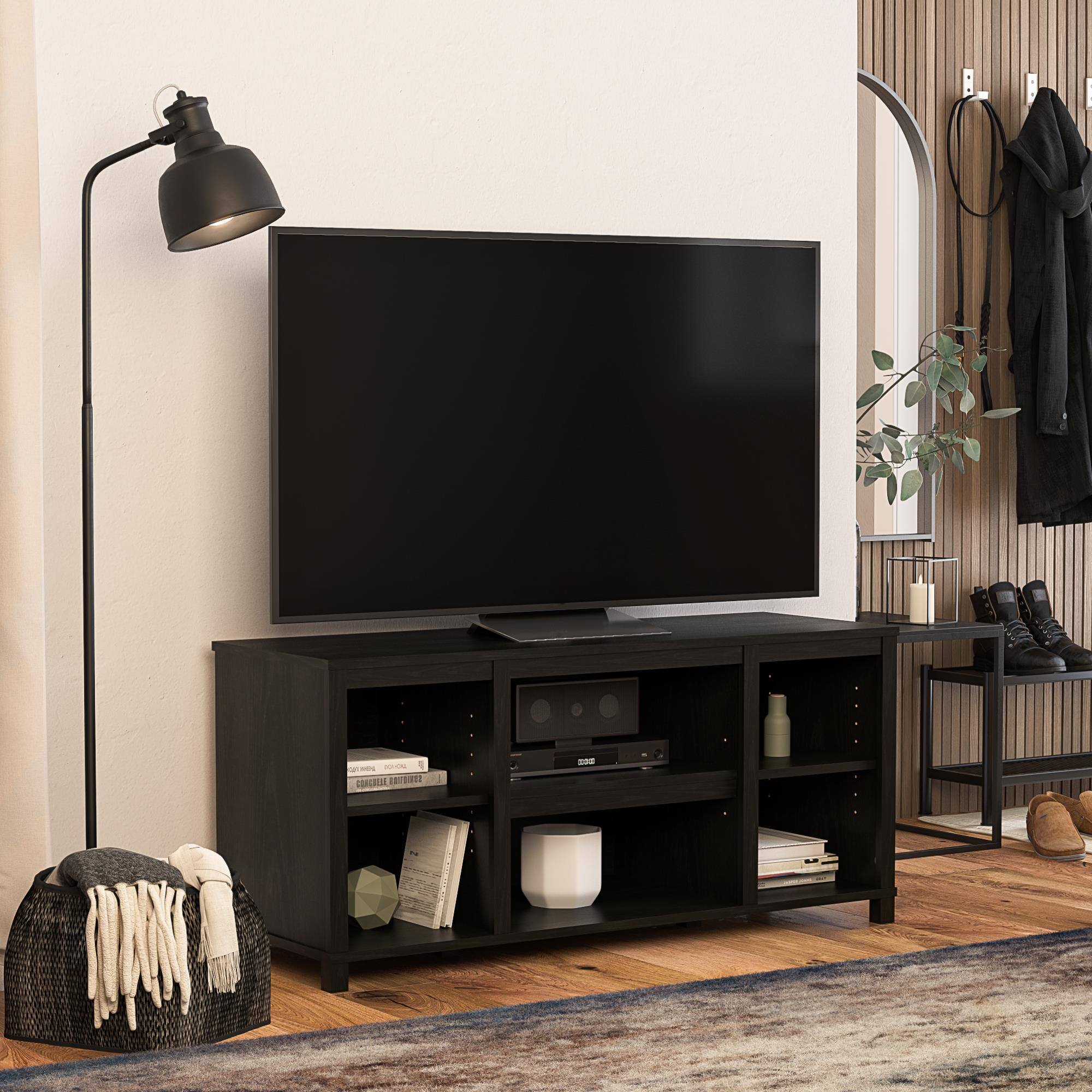 APRILSOUL - Parsons TV Stand for TVs up to 50 Inch - Black