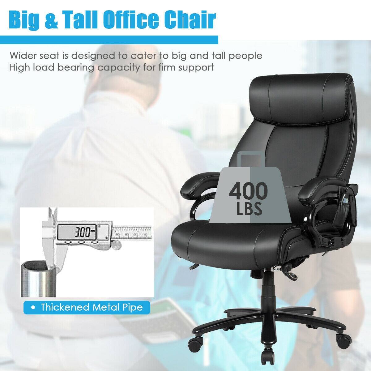 Big & Tall Office Chair

Wider seat is designed to cater to big and tall people
High load bearing capacity for firm support

400 LBS

Thickened Metal Pipe
