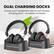 DUAL CHARGING DOCKS
Charge each headphone with its own wireless charging dock – no cables, no hassle.