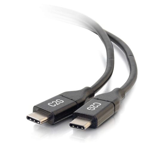 C2G - 757120288282 6 Feet USB C Cable - USB 2.0 - 5 Ampere - First End: 1x Type C Male USB - Second End: 1x Type C Mal - Black