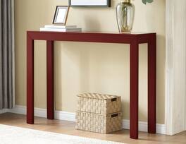 Kings Brand Furniture - Russel Long Console Table - Minimalist and Slim Entryway Table for Decorative Displays, Sofa Table - Red