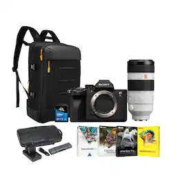 Sony - a7R V Mirrorless Camera with 100-400mm f/4.5-5.6 GM OSS Lens Bundle - Black/Black