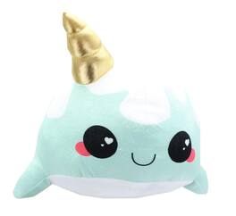 Seven20 - Glitter Galaxy 12-Inch Ice Cream Cone Horn Narwhal Collectible Plush - Blue