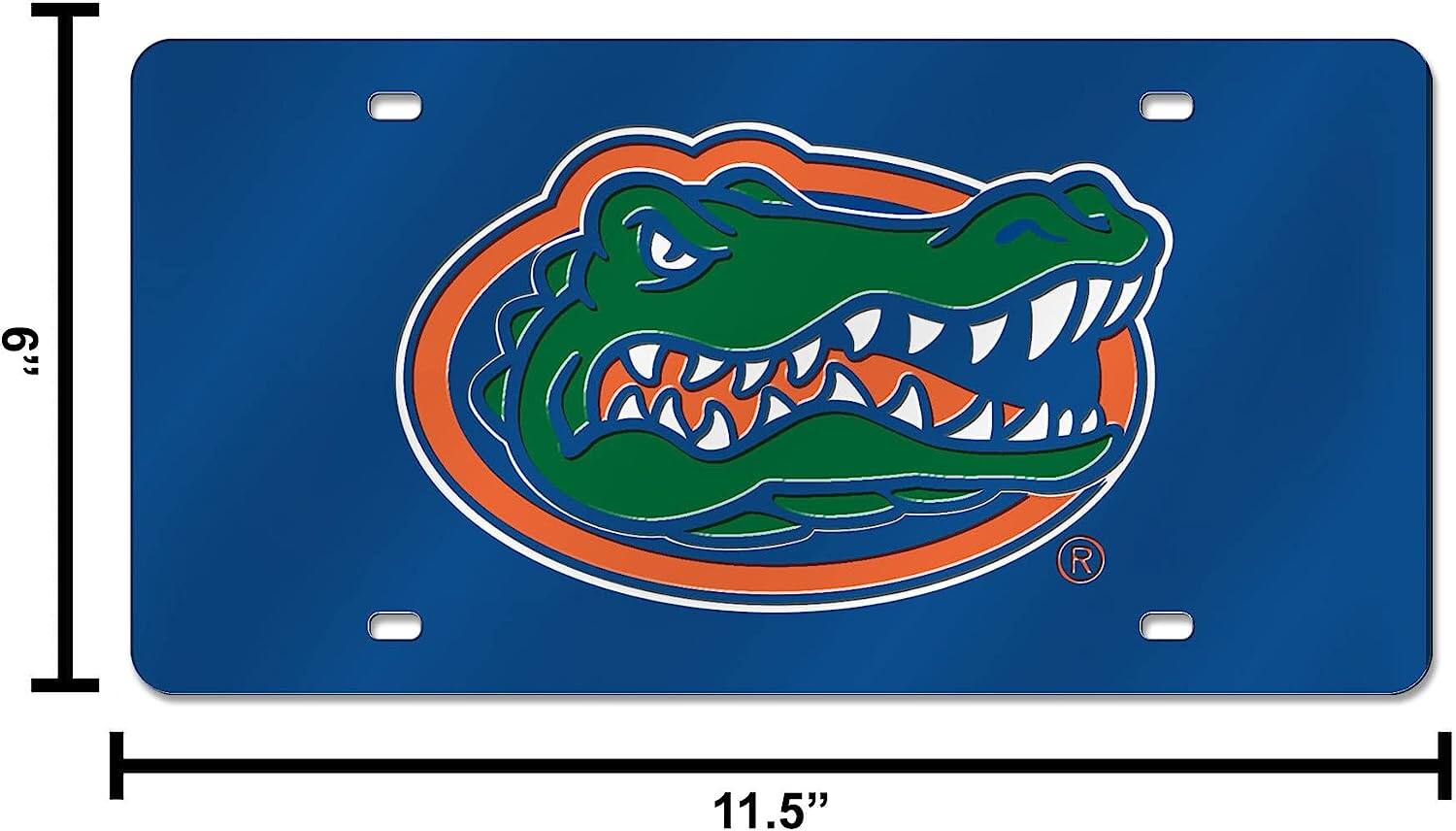 Alt View 4. Rico Industries - University of Florida Gators Blue Mirrored Laser Cut License Plate Laser Tag - Multi.