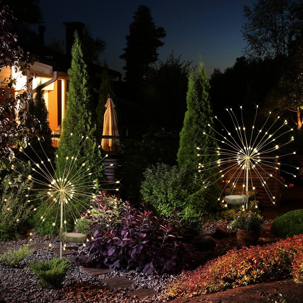 Back. Oumilen - Solar Firework Garden Lights Warm White 120LEDs IP65 Waterproof.