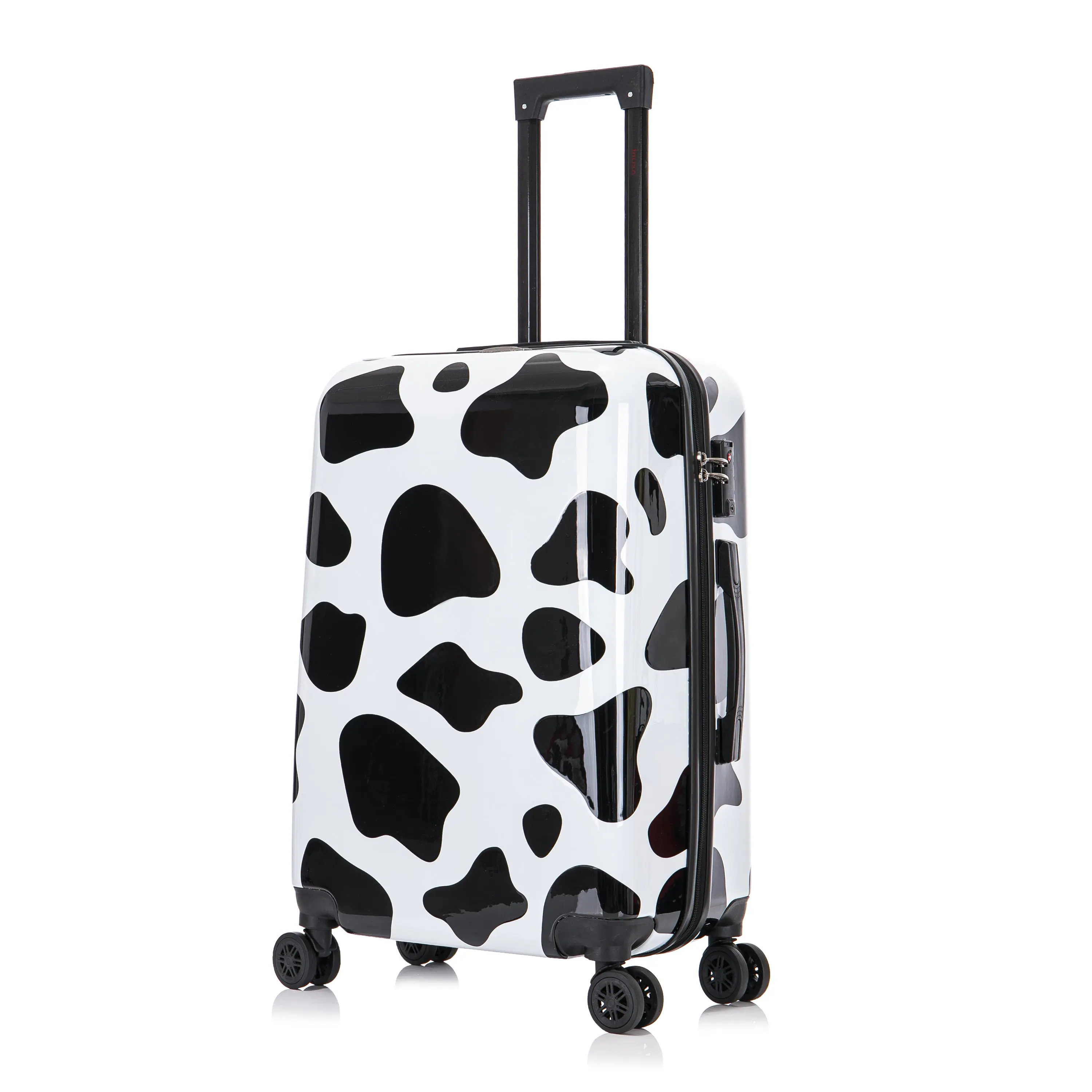 Front. InUSA - Cow Prints lightweight hardside Spinner Luggage 24" - COW.