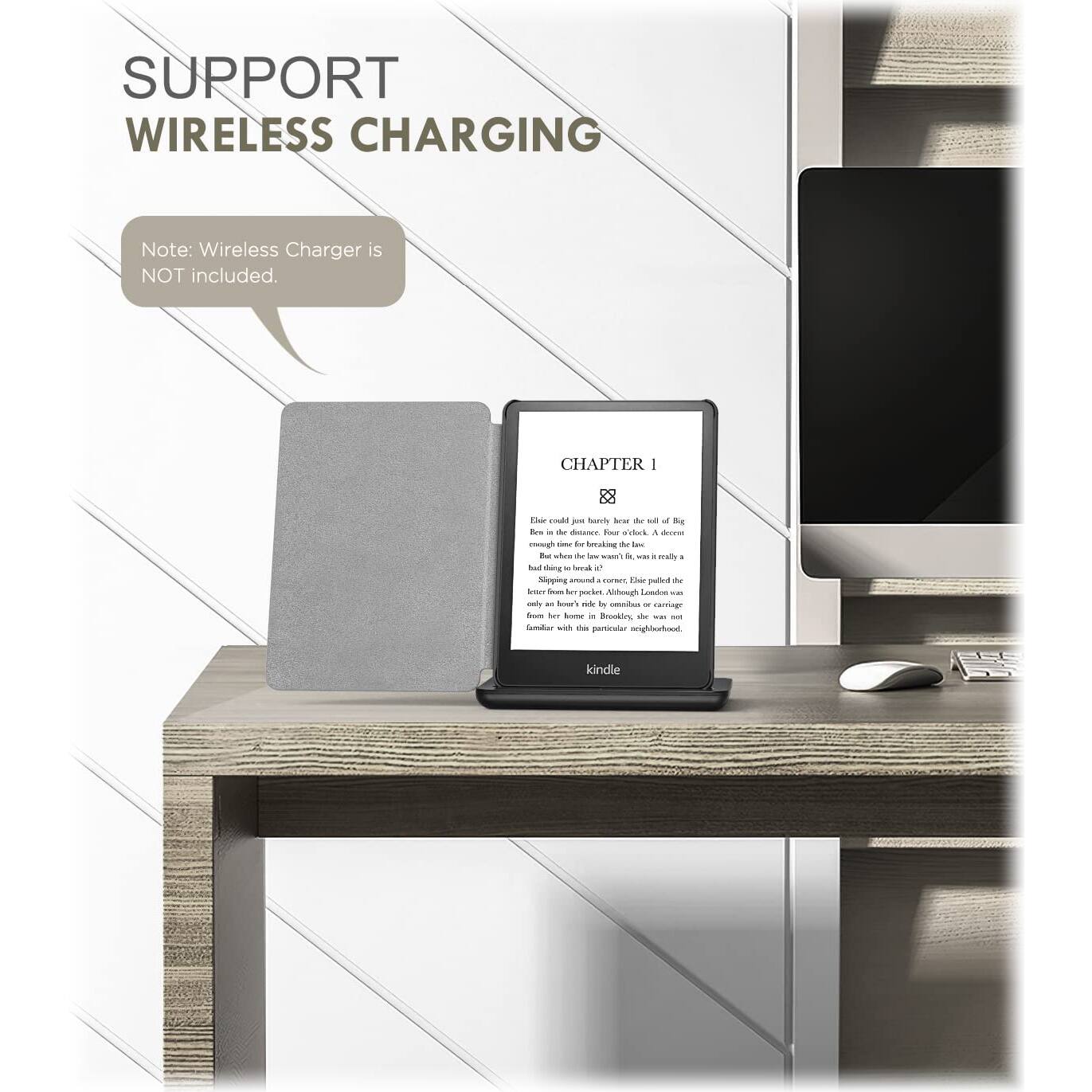 Alt View Zoom 15. SaharaCase - Venture Series Case for Amazon Kindle Paperwhite (11th Gen, 2021-2022) & Signature Edition (2022) - Black.