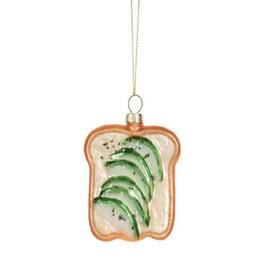 Ganz - Avocado Toast Christmas Tree Ornament Glass 3.5 Inch - Multicolor