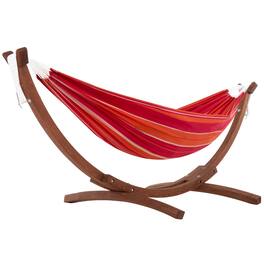 Vivere - Double Cotton Hammock, Comfortable Daybed with Wood Frame, 8' - Mimosa