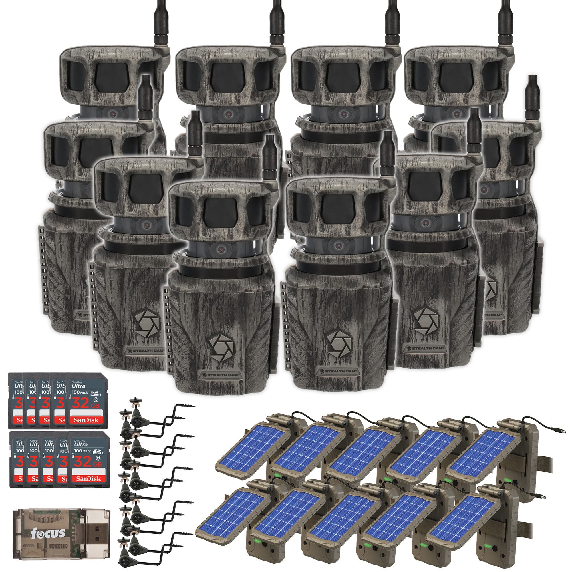 Stealth Cam - Revolver 36MP Pro 360 Degree Cellular Trail Camera bundle