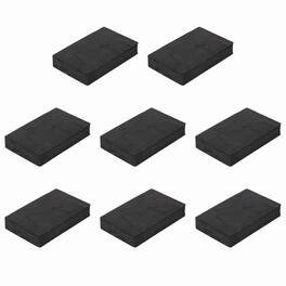 Unique Bargains - Single Sided Speaker Isolation Pads 80x50x20mm Square EVA Acoustic Foam Anti-Vibration Feet for Speaker Subwoofer, 8pcs - Black