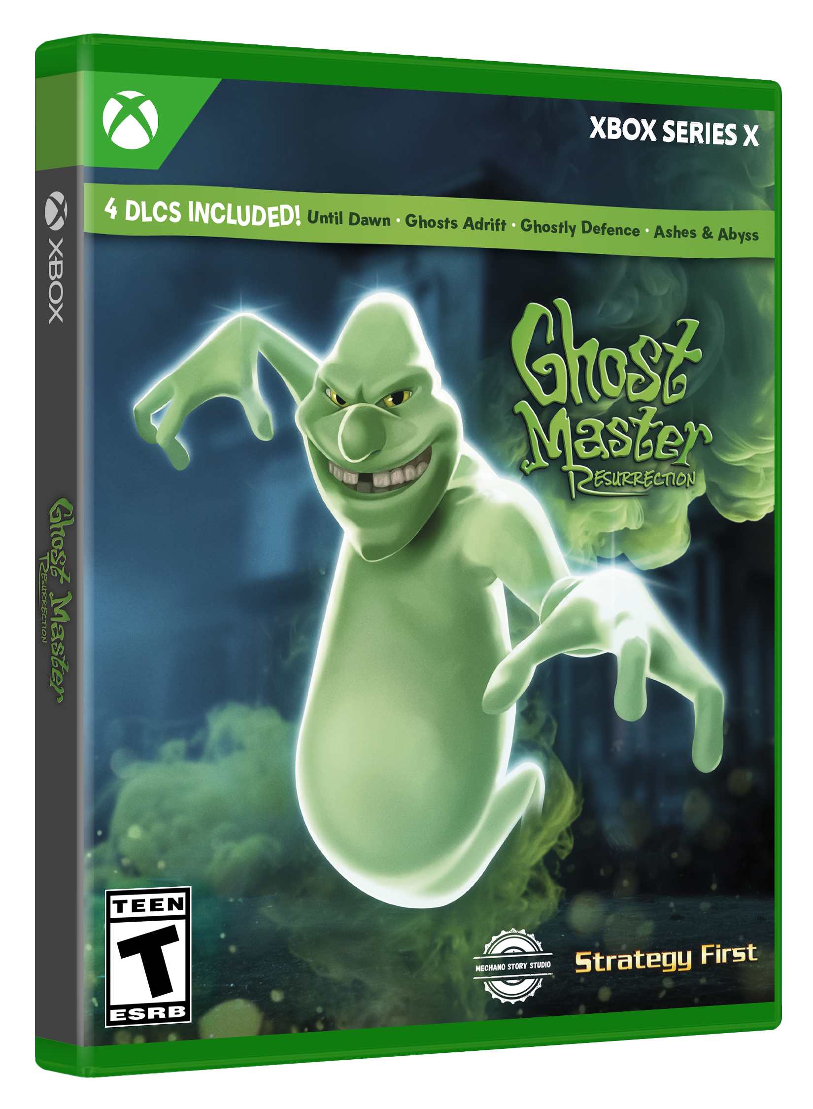 XBOX SERIES X
Ghosts Adrift • Ghostly Defence • Ashes & Abyss
4 DLCs INCLUDED! Until Dawn • Ghosts Adrift • Ghostly Defence • Ashes & Abyss
Ghost Master RESURRECTION
TEEN T ESRB
Strategy First
MECHANO STORY STUDIO - T (Teen 13+)