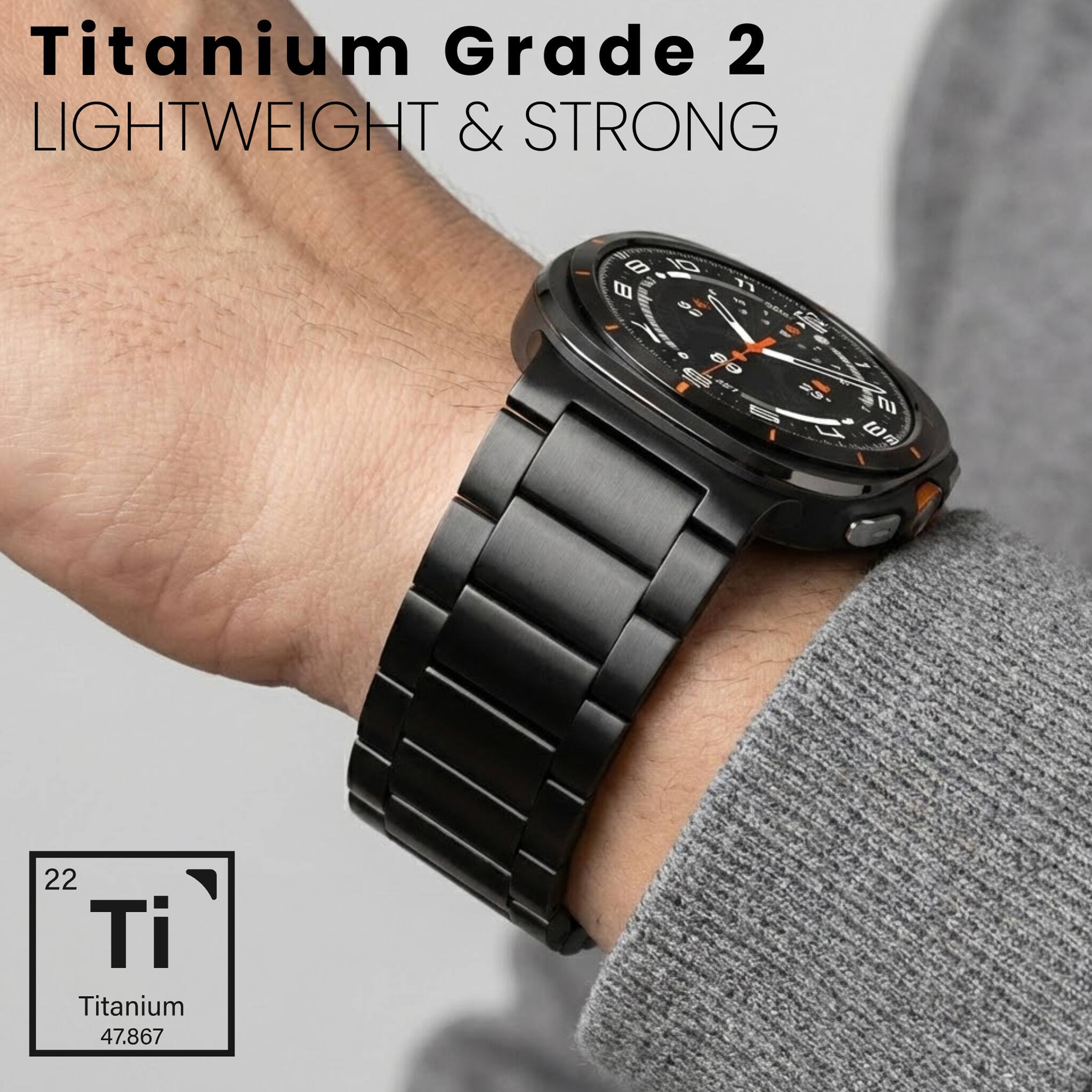 Titanium Grade 2  
LIGHTWEIGHT & STRONG  

22 Ti  
Titanium 47.867