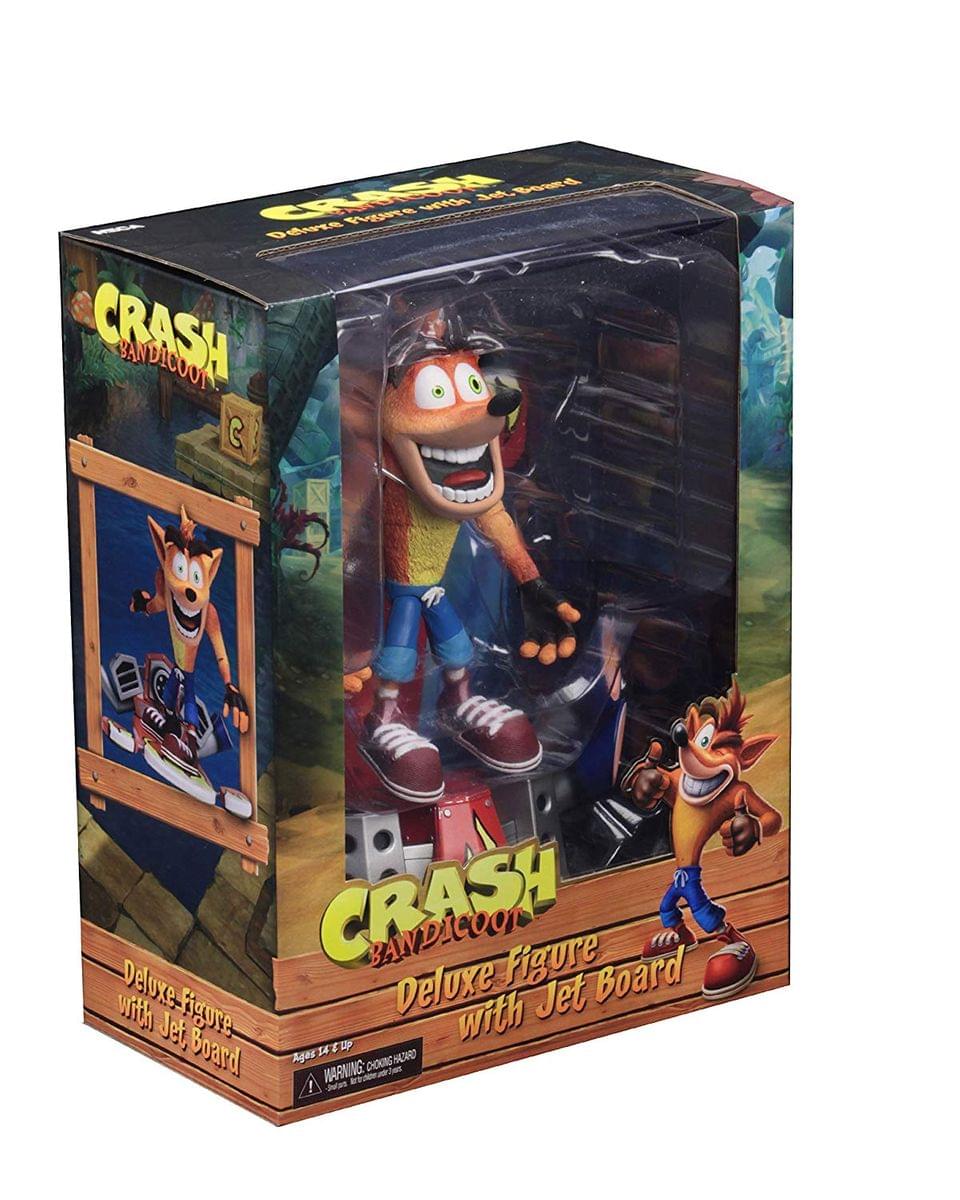 CRASH BANDICOOT  
Deluxe Figure with Jet Board  

Ages 14 & Up  
WARNING: CHOKING HAZARD - Small parts. Not for children under 3 years.  

Deluxe Figure with Jet Board