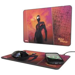 Keyscaper - Marvel Cover Art 15-Watt Wireless Charger and Mouse Pad - Miles Morales