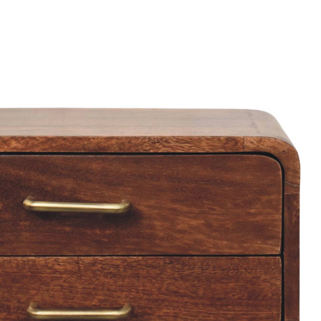 Alt View 5. Artisan Furniture - Artisan Furniture Solid Wood Astor 2-Drawer Nightstand - Brown.
