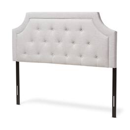 Baxton Studio - Mars Modern and Contemporary Fabric King Size Headboard - Greyish Beige