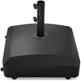 Best Choice Products - Fillable Mobile Umbrella Base Heavy Duty Market Stand w/ 4 Wheels, 2 Locks, 123lb Capacity - Black