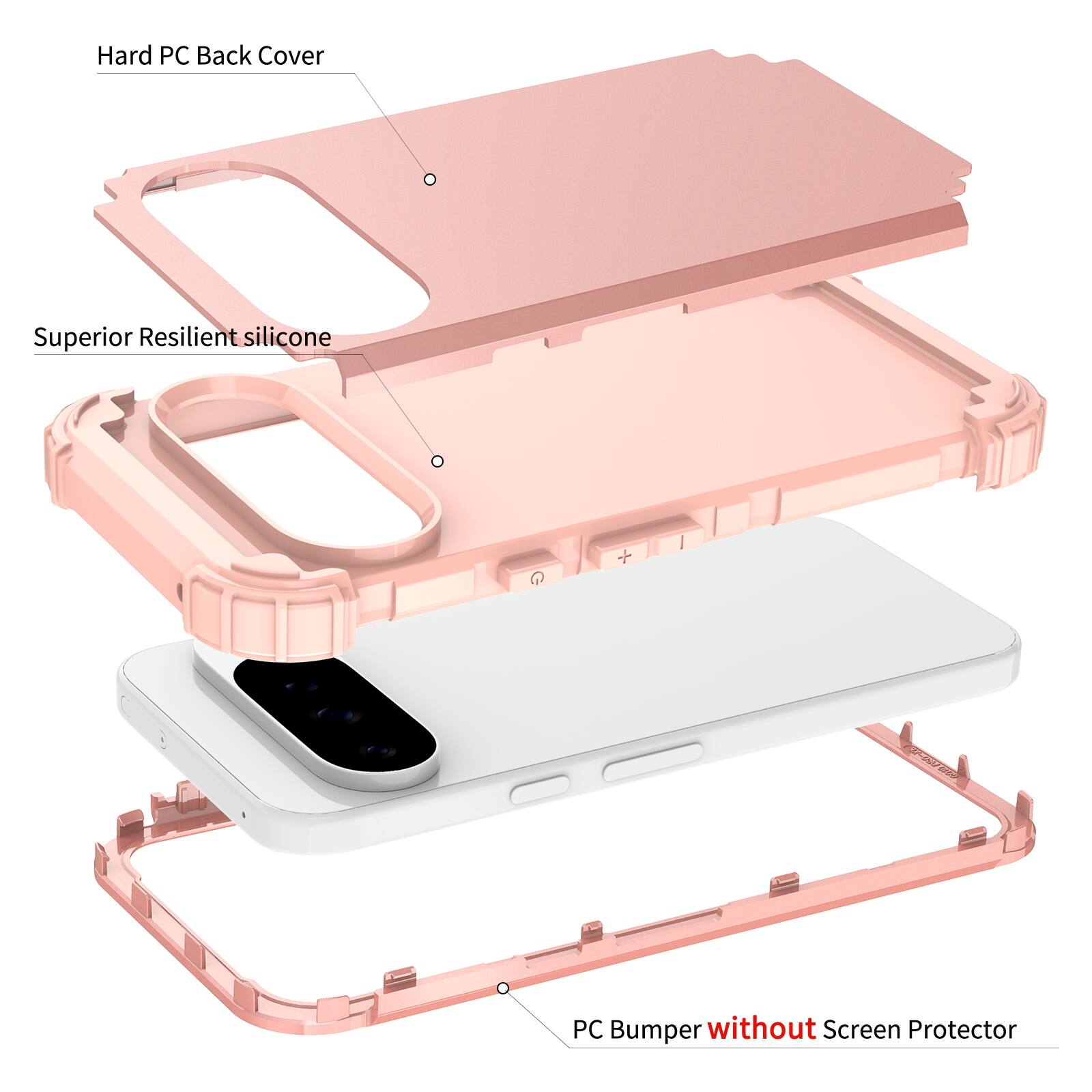 Hard PC Back Cover Superior Resilient silicone I PC Bumper without Screen Protector