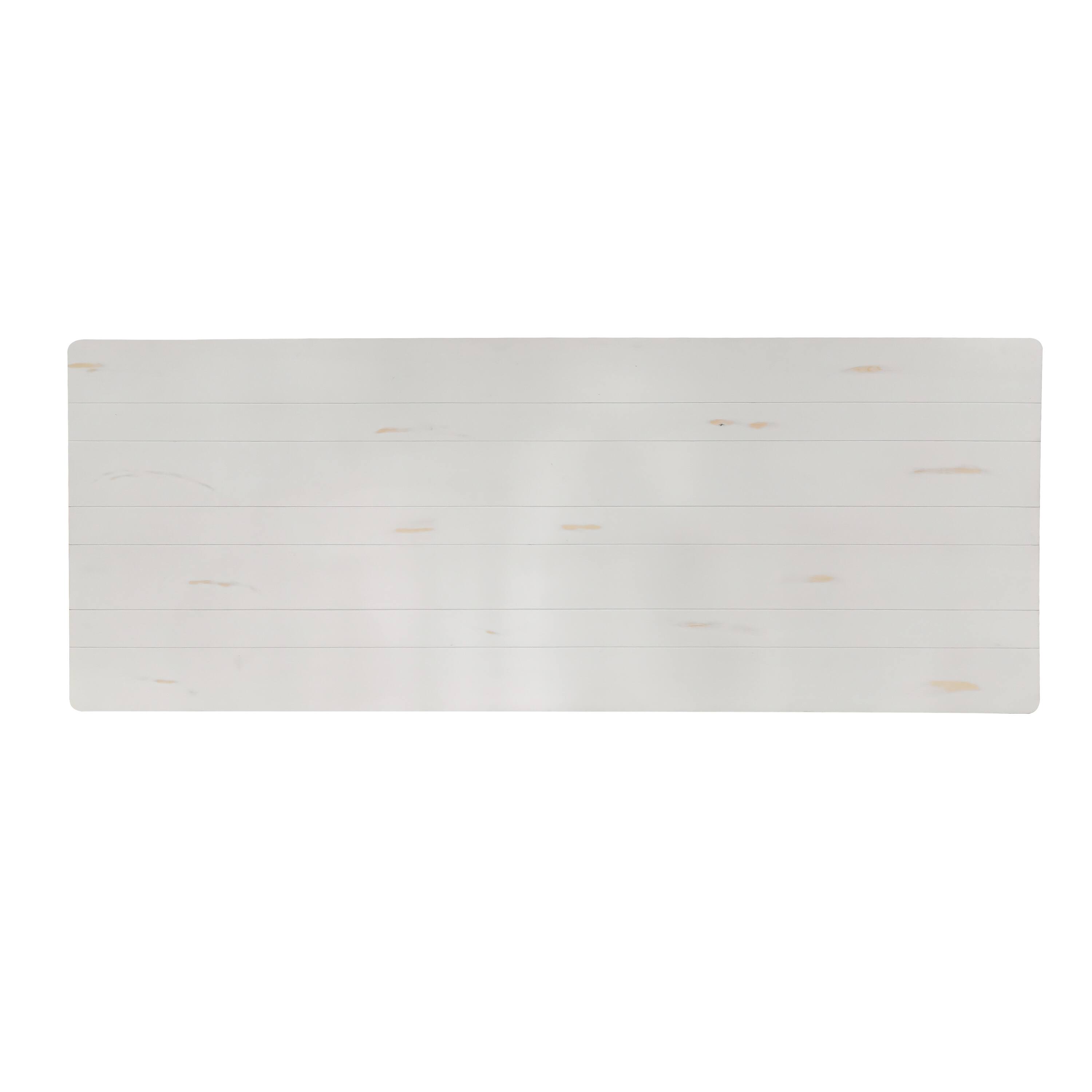 Alt View 1. Flash Furniture - HERCULES 9' x 40" Rectangular Antique Rustic White Solid Pine Folding Farm Table with X Legs - White.