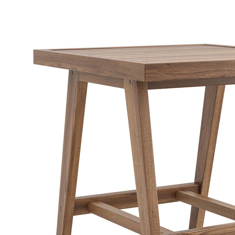 Alt View 5. New Classic Furniture - Ashton Wood Patio End Table in Natural - Brown.