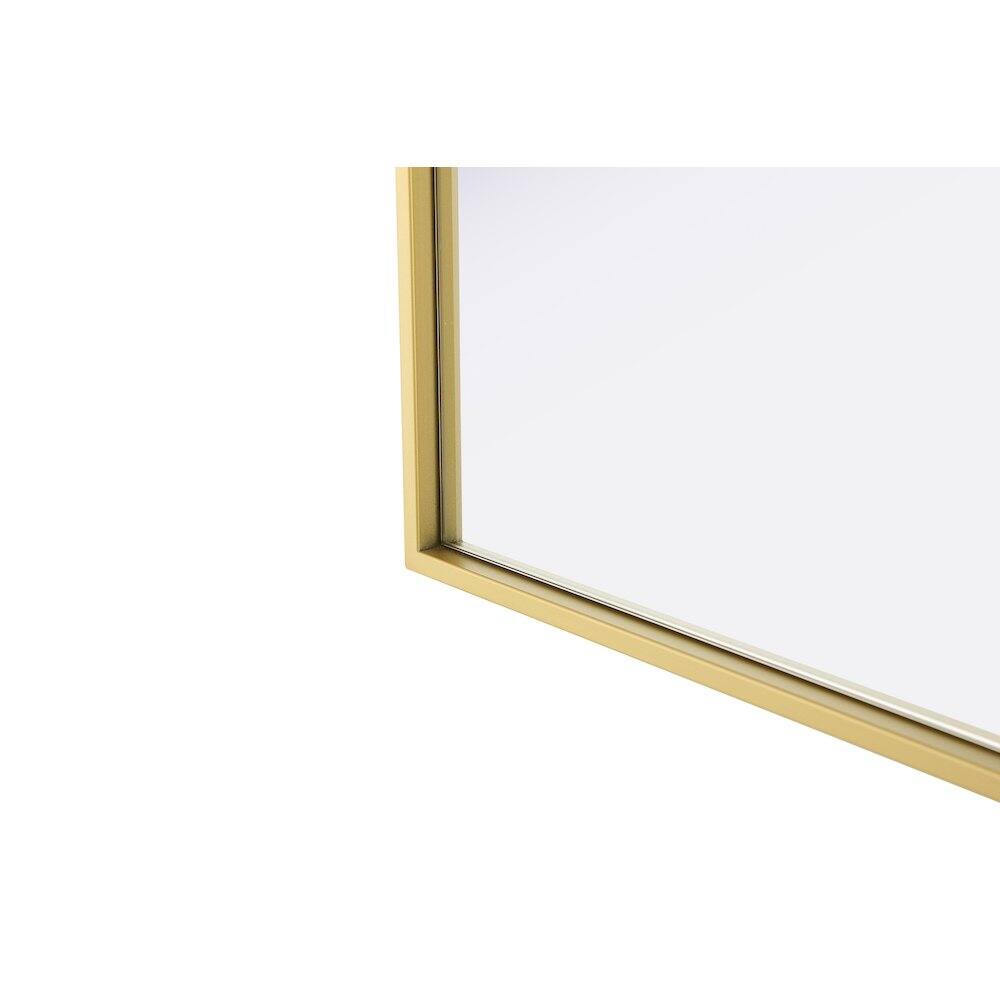 Alt View 7. Elegant Kitchen and Bath - Amoura 40X30 Pivot Mirror In Brass - Brass.