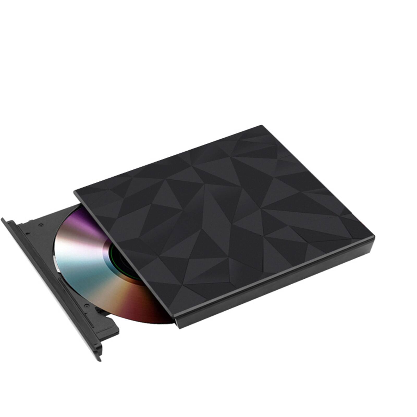 Alt View 2. Topteng - Slim Portable External DVD Drive USB 3.0 - CD/DVD Burner Writer with Unique Design for Mac, Laptop, PC - Black.