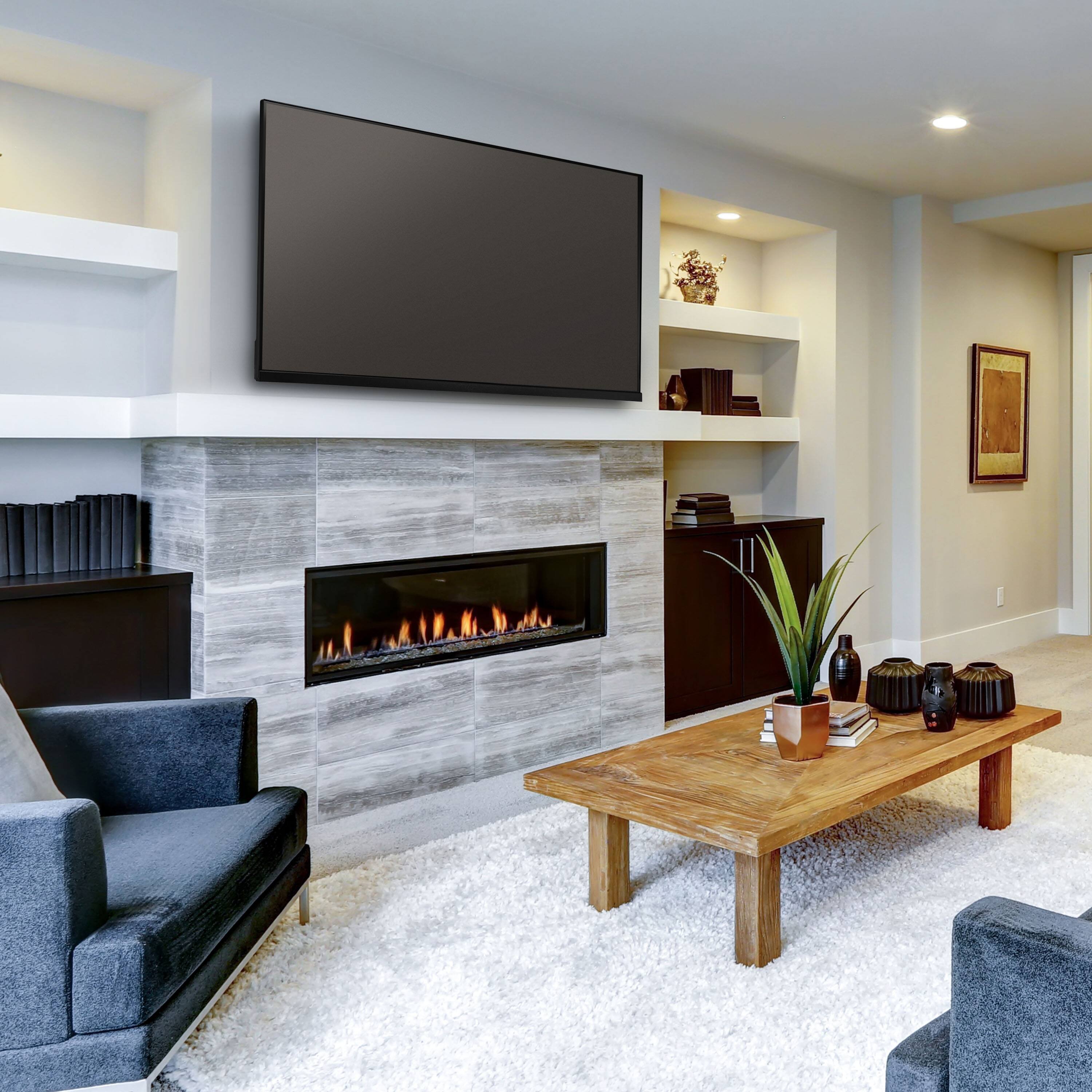Alt View 1. Insignia™ - Extra Large Fixed TV Wall Mount for Most 50"–116" TVs, Up to 230 lbs. - Black.