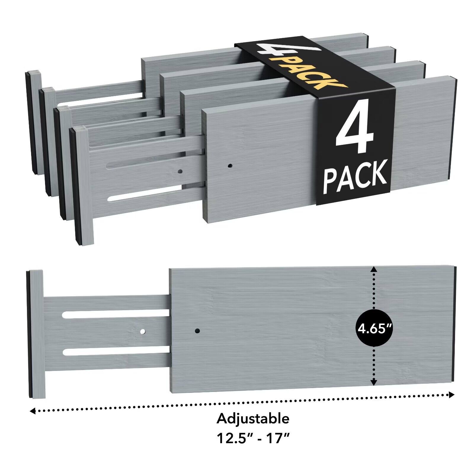 PACK 4  
4.65" Adjustable 12.5" - 17"