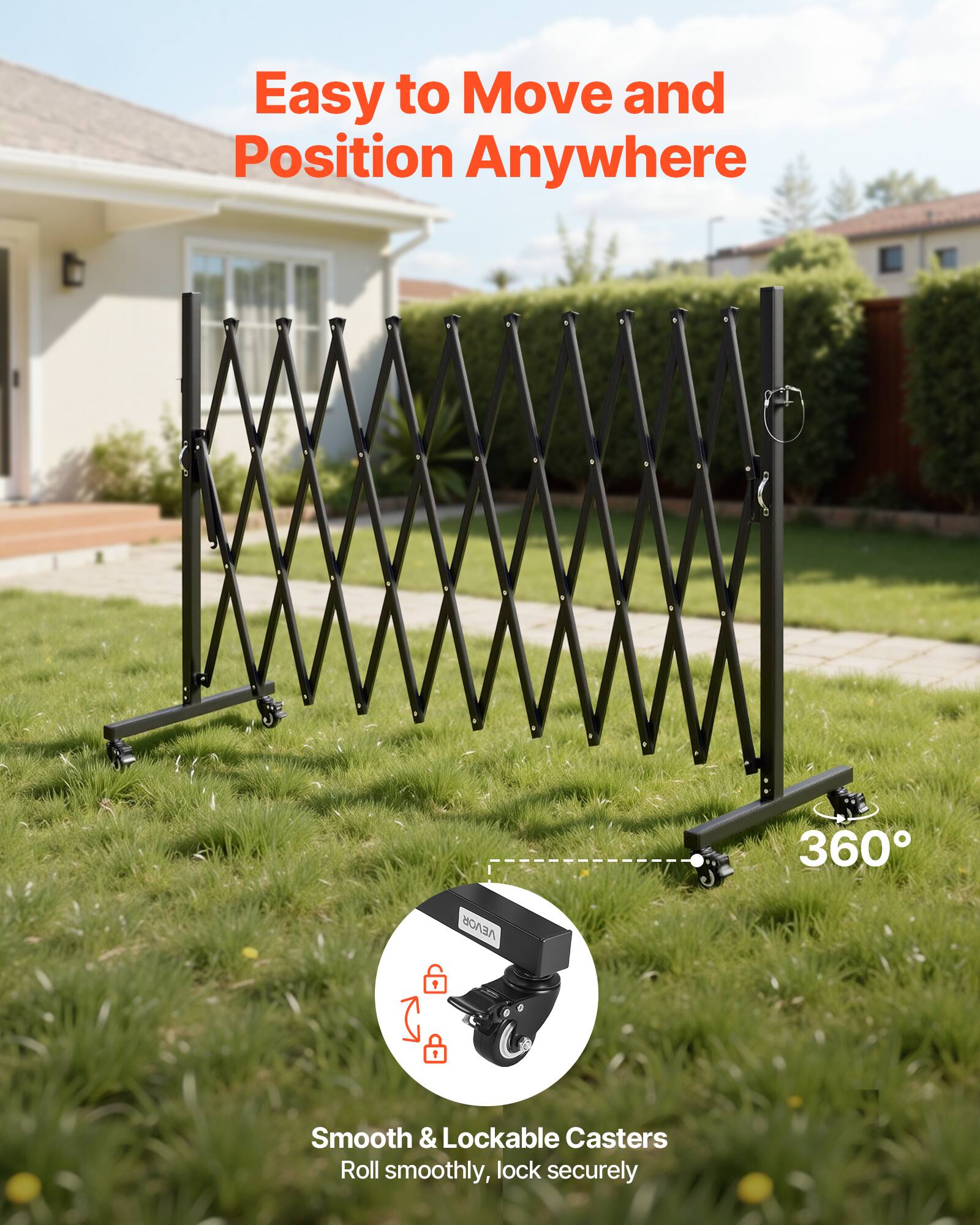 Easy to Move and Position Anywhere

360°

Smooth & Lockable Casters
Roll smoothly, lock securely