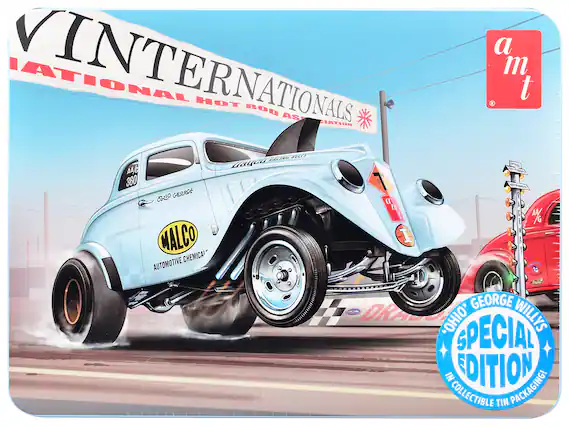 VINTERNATIONALS
INTERNATIONAL HOT ROD ASSOCIATION
a m t
AA/G 360
OHIO GEORGE WILLYS
MALCO
AUTOMOTIVE CHEMICAL
OHIO GEORGE WILLYS
SPECIAL EDITION
IN COLLECTIBLE TIN PACKAGING!