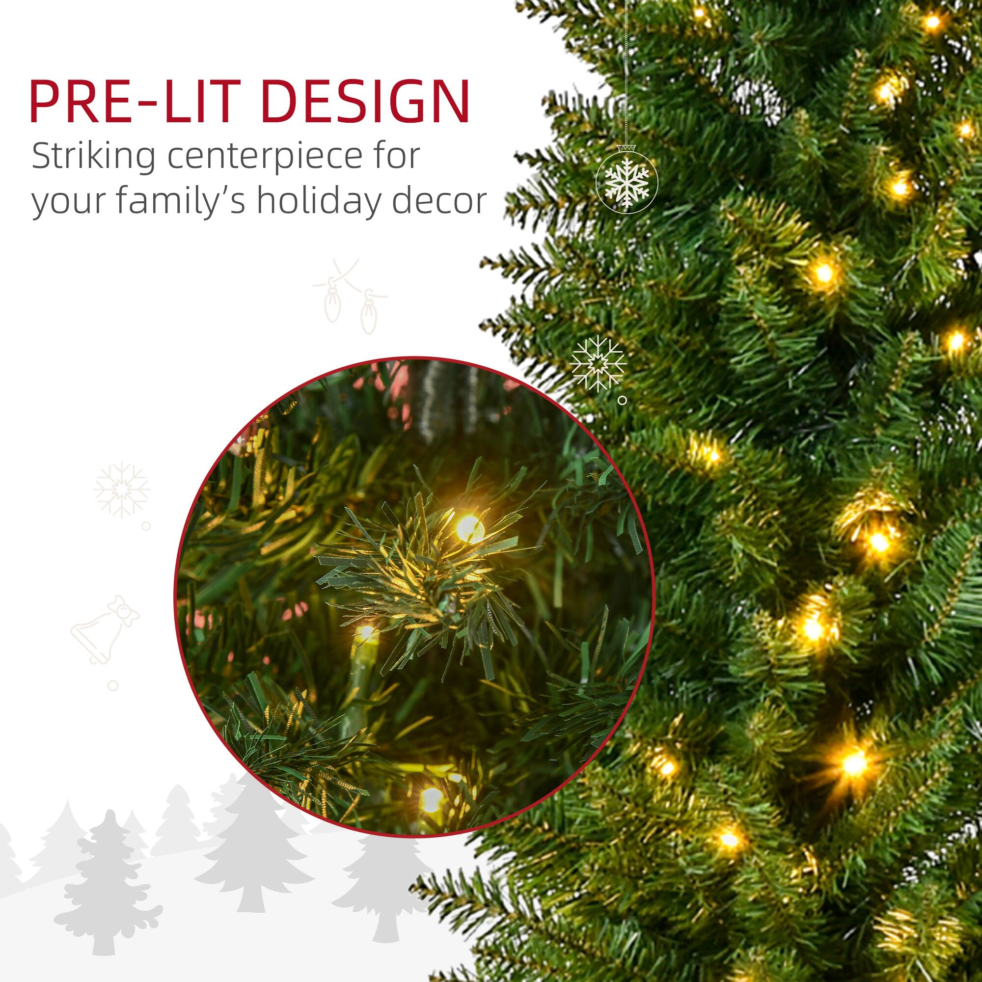 PRE-LIT DESIGN  
Striking centerpiece for your family's holiday decor
