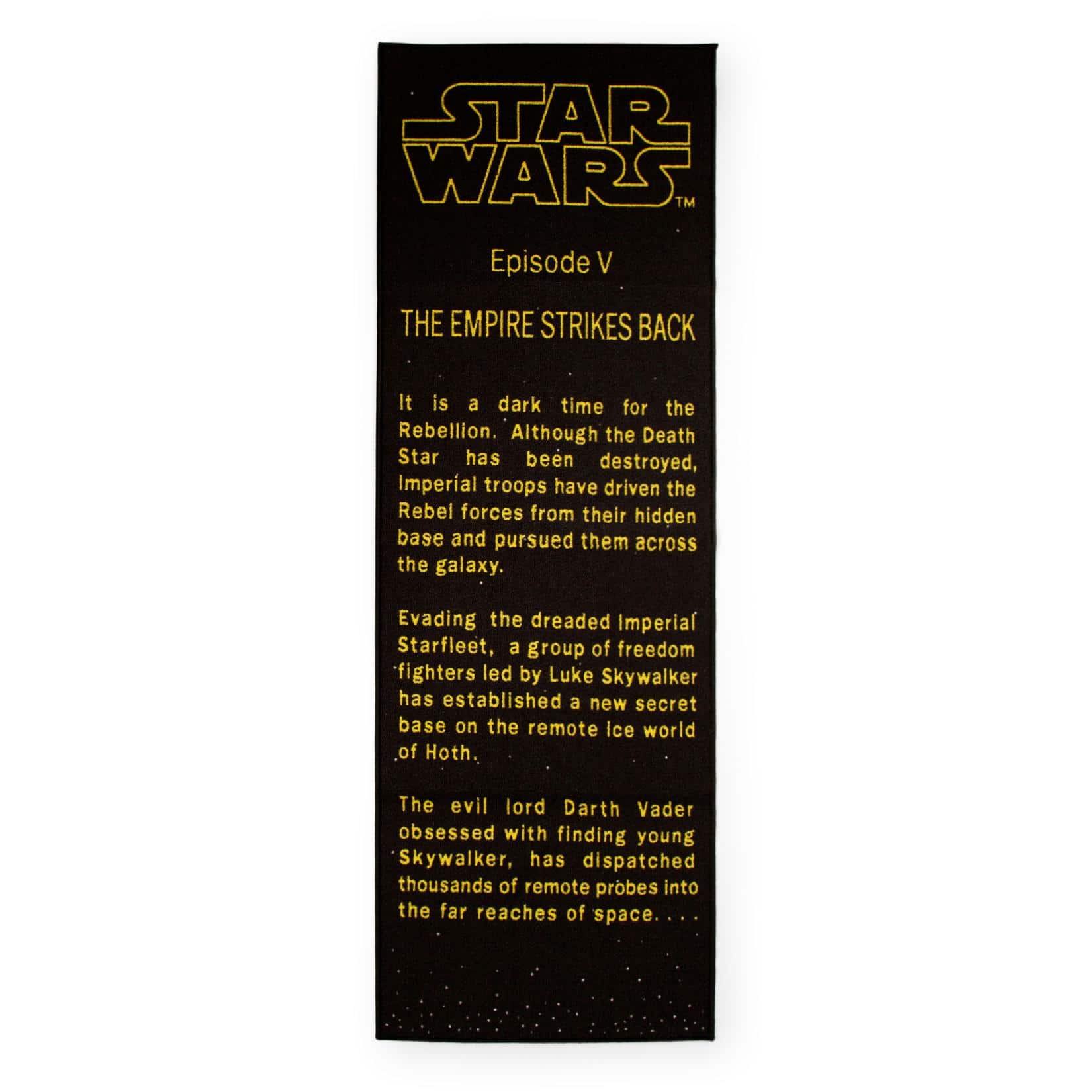 Ukonic - Star Wars: The Empire Strikes Back Title Crawl Printed Area Rug | 27 x 77 Inches - Black price history on PriceWatchPro