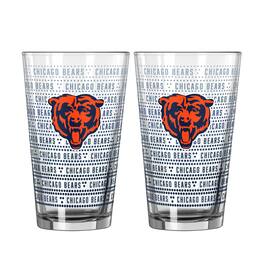 Logo Brands - Chicago Bears Two-Pack Chant Fade 16oz. Pint Glass Set - Multicolor