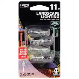 FEIT ELECTRIC - 11 W T5 Landscape and Low Voltage Incandescent Bulb Wedge Soft White 4 pk