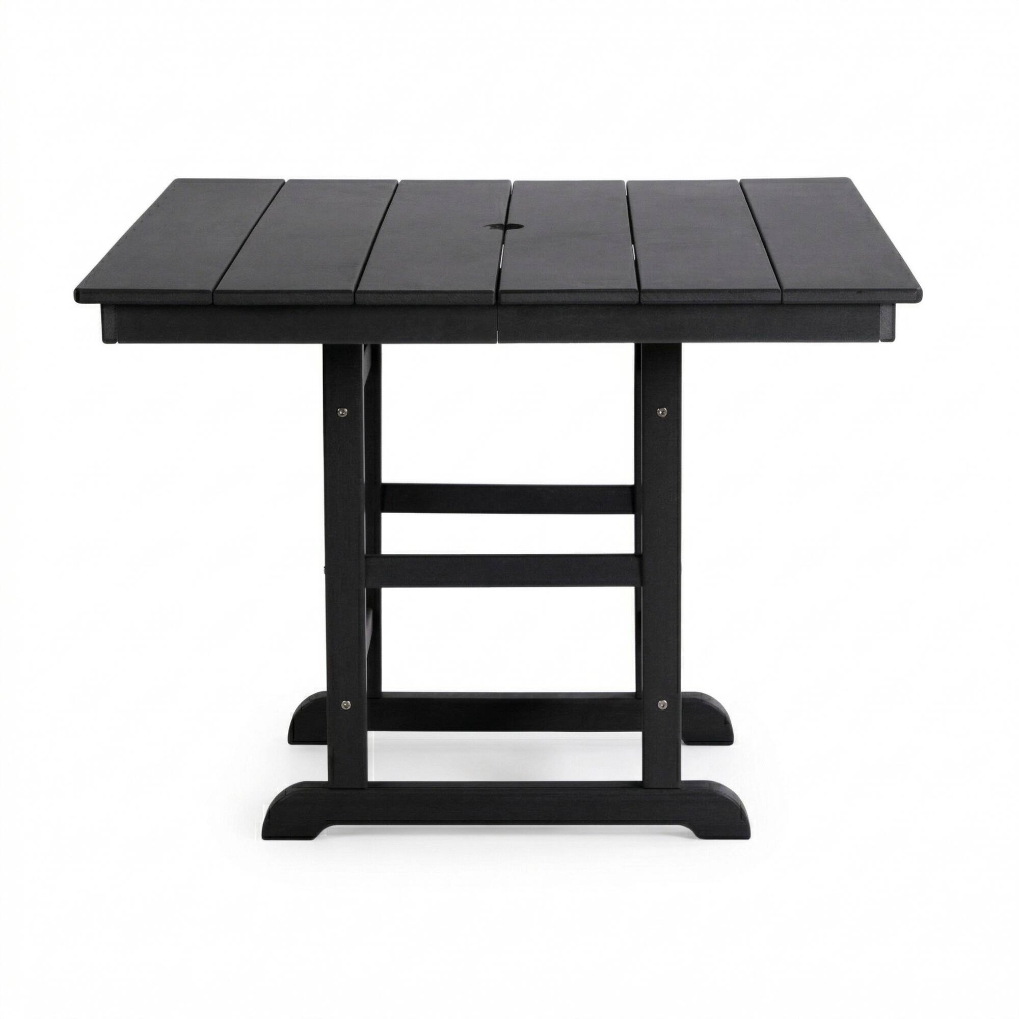 Alt View 2. Boyel Living - HDPE Folding Square Patio Dining Table 37.8-in L x 37.8-in W - Black.