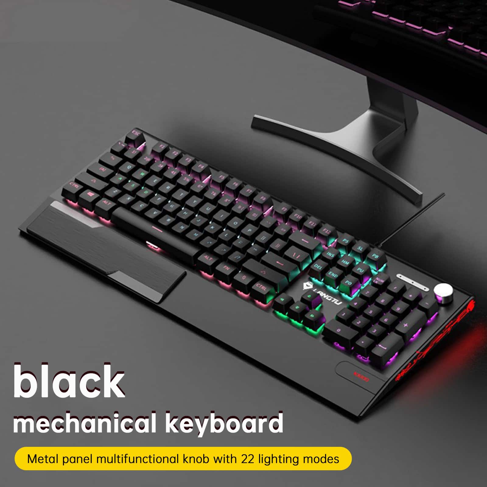 Topteng - K1000 Hot-Swappable Mechanical Keyboard - 104 Key Red Switch, RGB Backlit, PBT Keycaps, Knob Control for Gaming - Black price history on PriceWatchPro