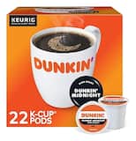 Dunkin' - Midnight Coffee Keurig K-Cup Pods, Dark Roast, 22/Box