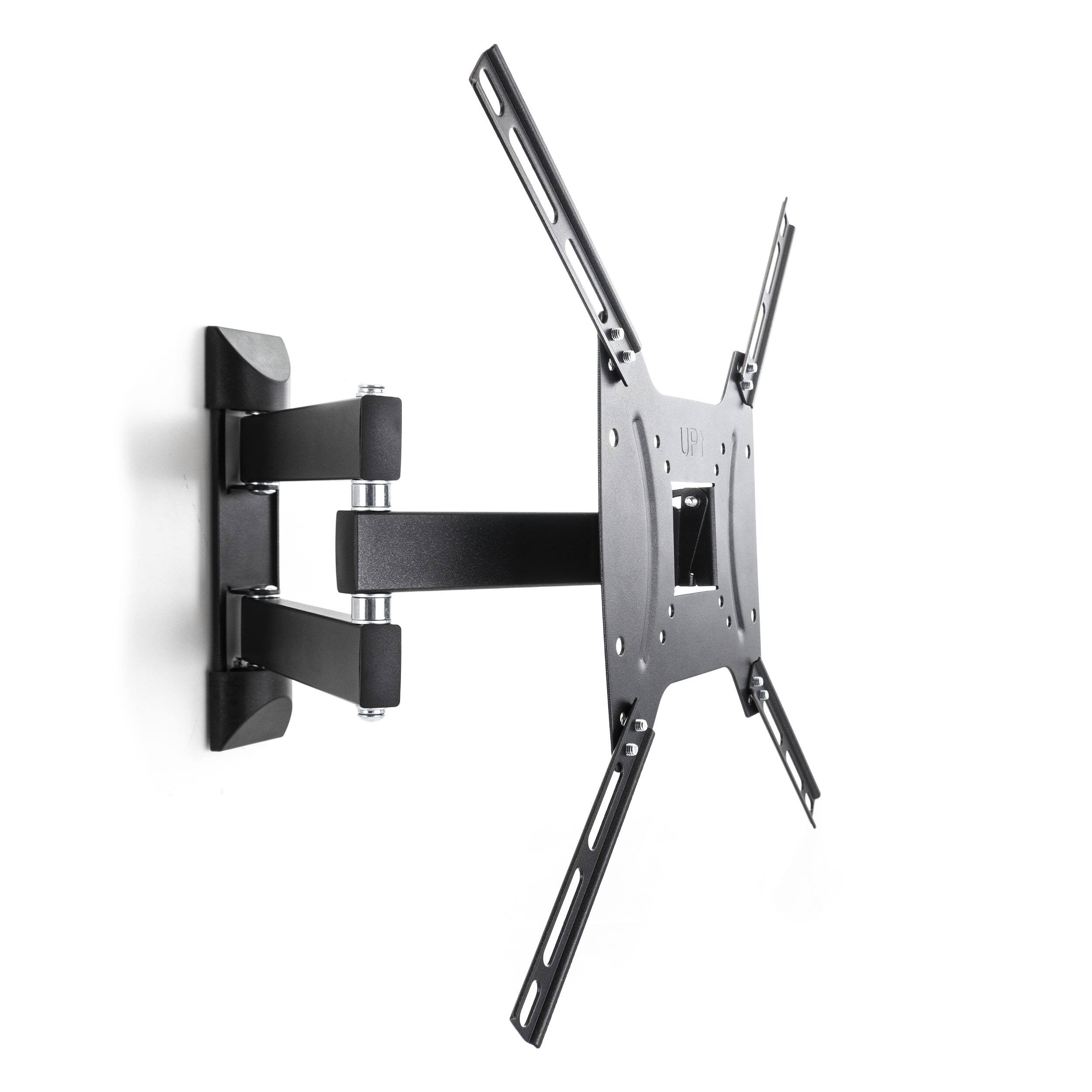 Alt View 1. MegaMounts - MegaMounts Full Motion, Tilt and Swivel Single Stud Wall Mount for 26-55 Inch  LCD, LED, and Plasma Screens - Black.